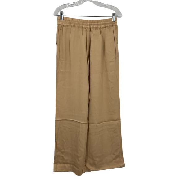 Young Fabulous & Broke Silky Wide Leg Pant Camel Women Size Small - Picture 2 of 7